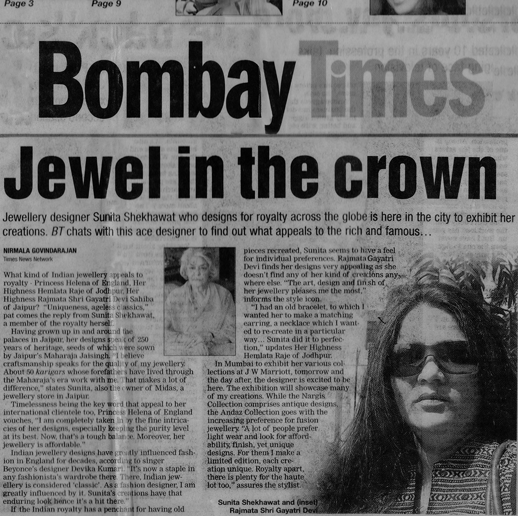 Featured in Jewel in the Crown, Bombay Times