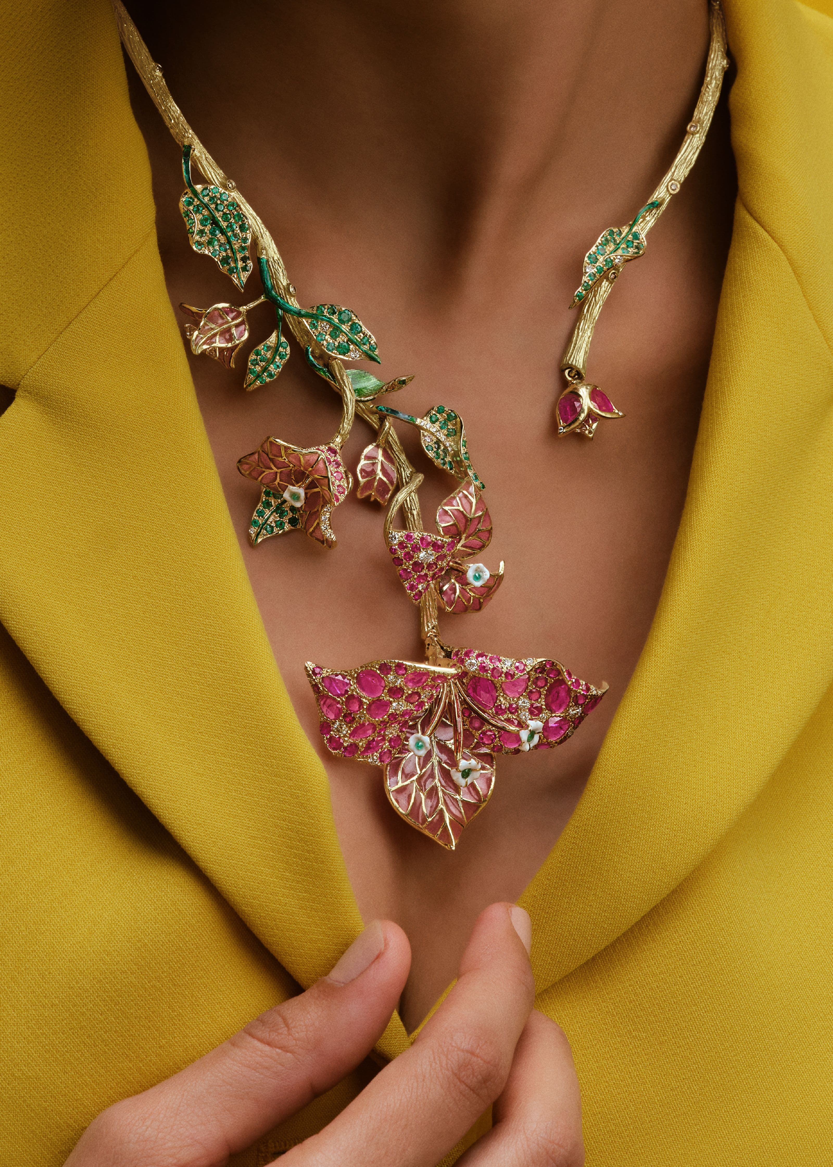 french enamel necklace